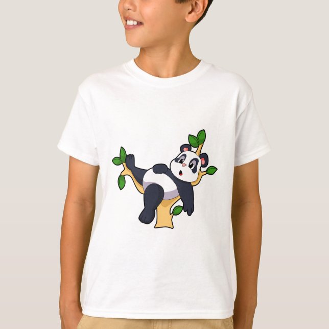 Panda på Träd T Shirt (Framsida)