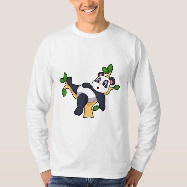 Panda på Träd T Shirt (Framsida)
