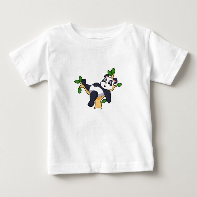Panda på Träd T Shirt (Framsida)