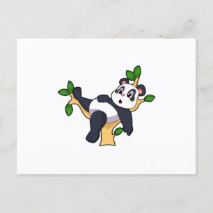 Panda på träd vykort