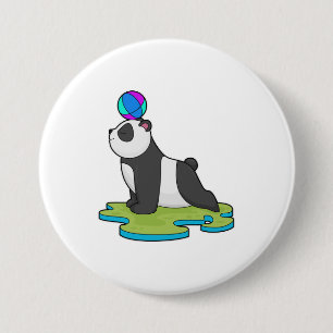 Panda på Yoga Fitness Knapp