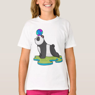 Panda på Yoga Fitness T Shirt