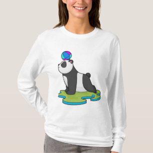 Panda på Yoga Fitness T Shirt