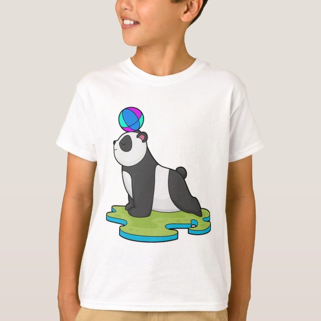 Panda på Yoga Fitness T Shirt (Framsida)