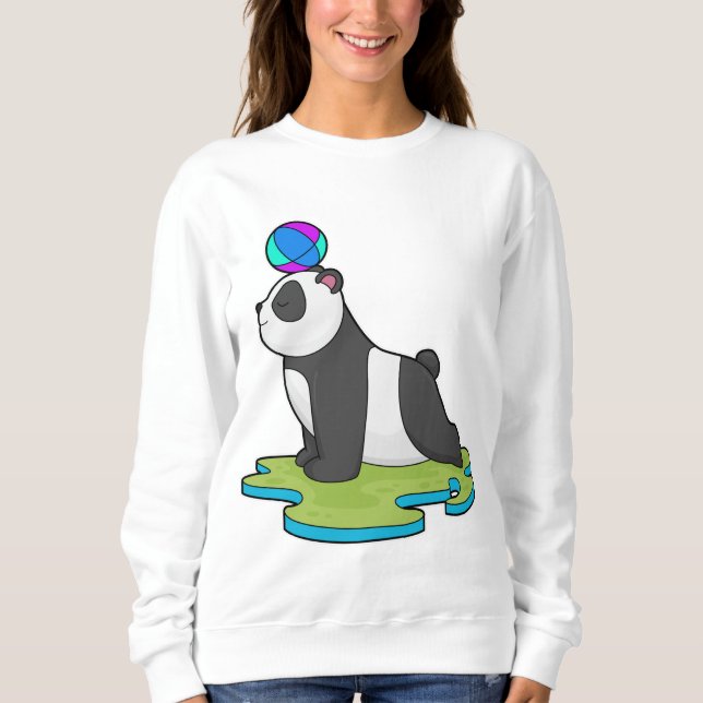 Panda på Yoga Fitness T Shirt (Framsida)