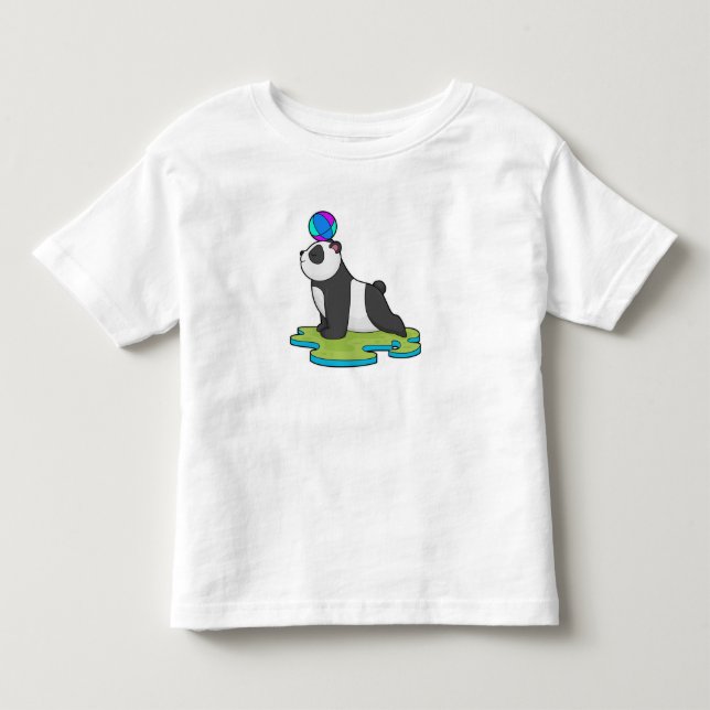 Panda på Yoga Fitness T Shirt (Framsida)