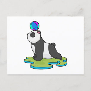 Panda på Yoga Fitness Vykort