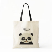 Panda Pal: Personlig Panda Illustration Tote Ba