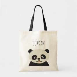 Panda Pal: Personlig Panda Illustration Tote Ba Tygkasse