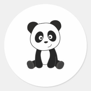 Panda Panda Bear Cute Animals Kids Teddy Runt Klistermärke