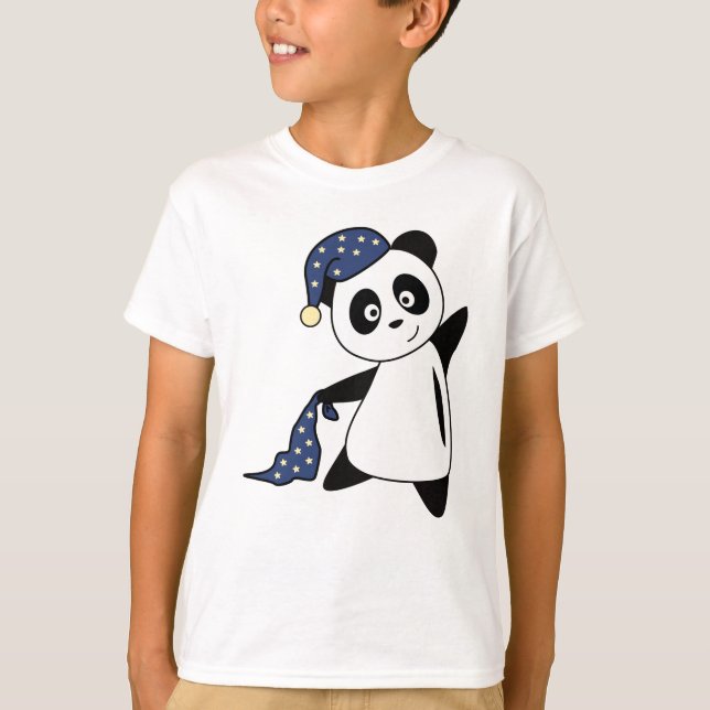 Panda Panda Bear Sleepyhead Bear T Shirt (Framsida)