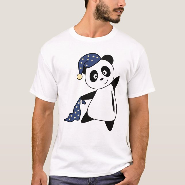 Panda Panda Bear Sleepyhead Bear T Shirt (Framsida)
