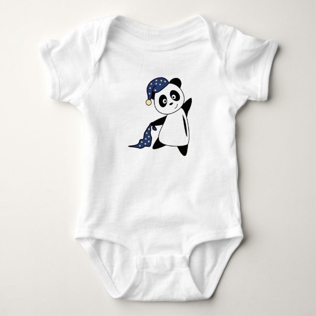 Panda Panda Bear Sleepyhead Bear T Shirt (Framsida)