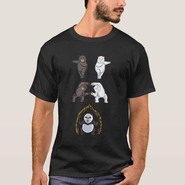 Panda Panda Fusion Gif Polar Bear T Shirt (Framsida)