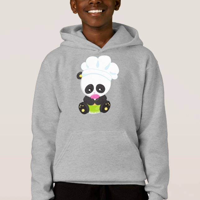 Panda, Panda, Panda med Donut T Shirt (Framsida)