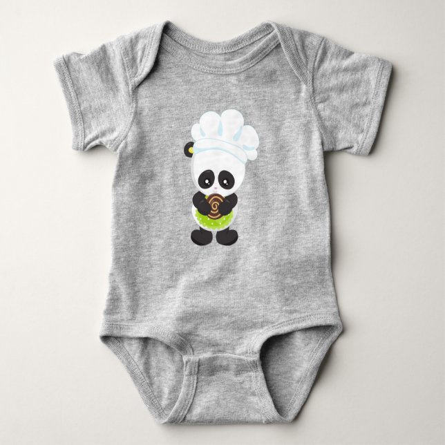 Panda, Panda, Panda med kaka T Shirt (Framsida)