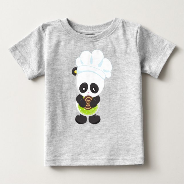 Panda, Panda, Panda med kaka T Shirt (Framsida)