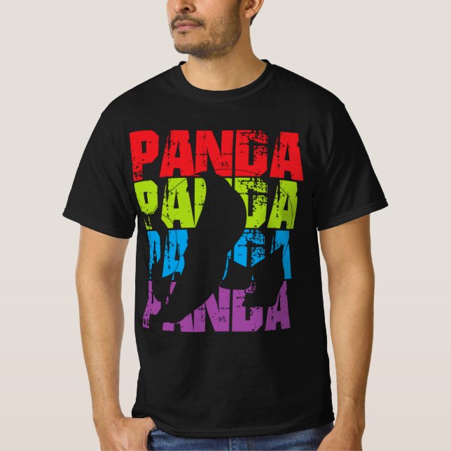 Panda Panda Panda Panda T Shirt (Framsida)