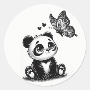 Panda Paradise Runt Klistermärke