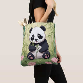 Panda Paradise Tote Bag Tygkasse