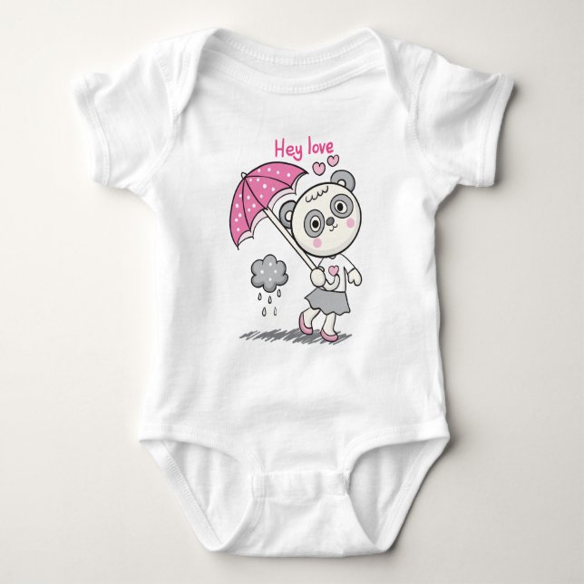 Panda paraply t shirt (Framsida)