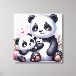 Panda Parenthood Canvastryck