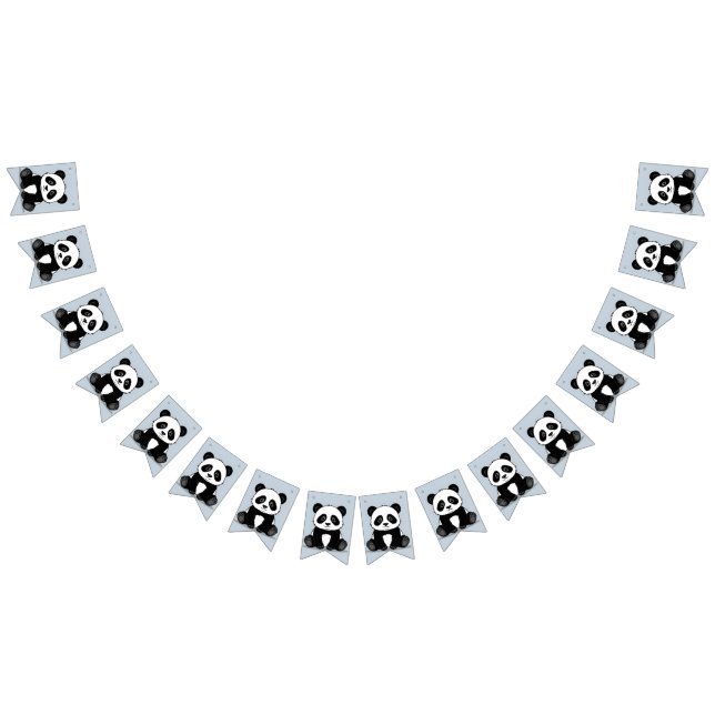 Panda Party Bunting Banner Vimplar (Alla)