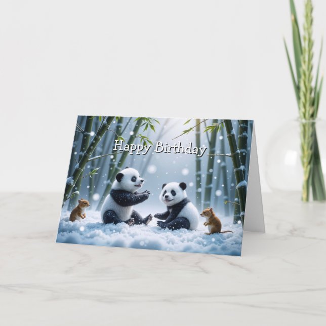 Panda Party Card Kort (Framsida)