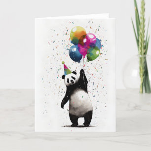 Panda Party Firande-hälsningskort Tack Kort