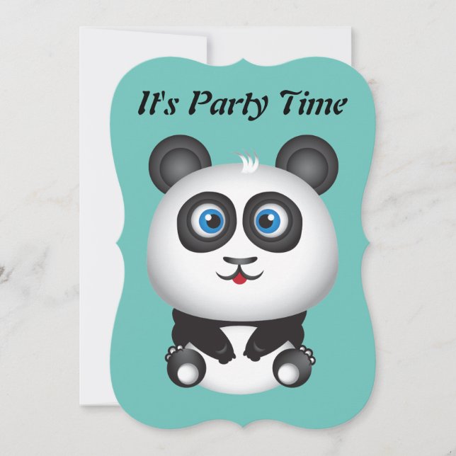 Panda Party-inbjudan Inbjudningar (Framsida)