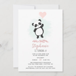 Panda Party Inbjudningar