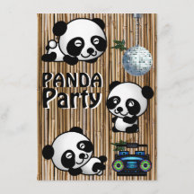 Panda Party-inbjudningar