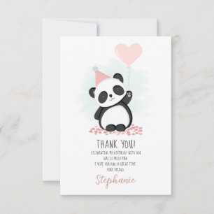 Panda Party Tack Inbjudningar