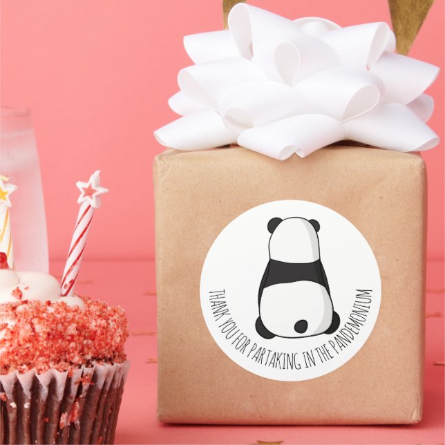 Panda Party Tack Sticker Runt Klistermärke (Part)