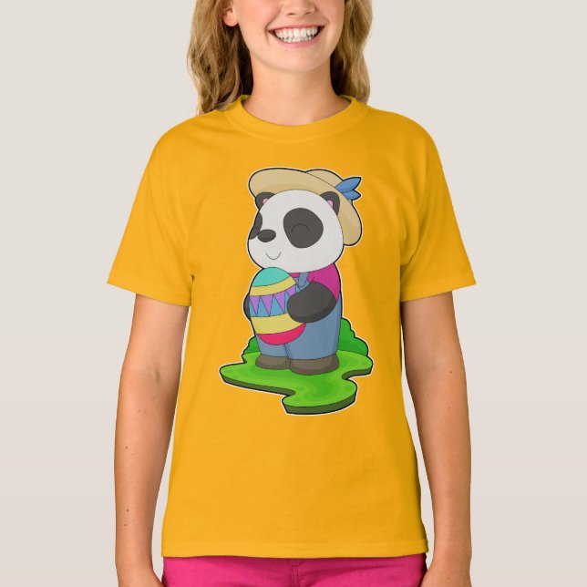 Panda Påsk Farmer T Shirt (Framsida)