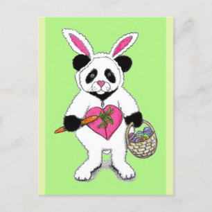 Panda Påskhare Teckning Vykort