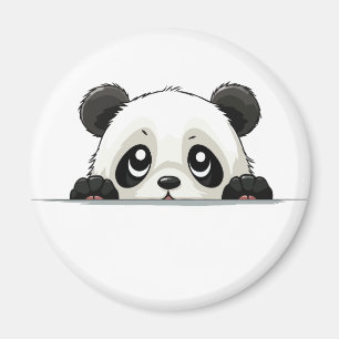 Panda Peeking Cute Adsible Funny Animal Tecknad Magnet