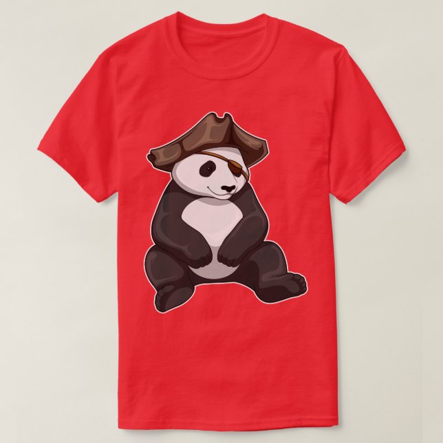 Panda Pirat Pirat hat T Shirt (Design framsida)