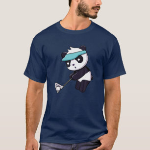 Panda Platt Golf Funny Animal Golfer Panda Bear T Shirt