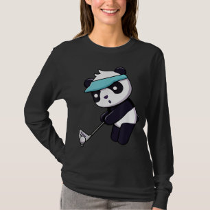 Panda Platt Golf Funny Animal Golfer Panda Bear T Shirt