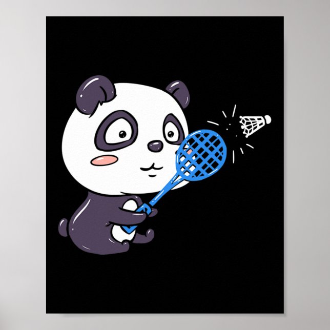 Panda Play Badminton Sveaty I Panda Bea Poster (Framsidan)
