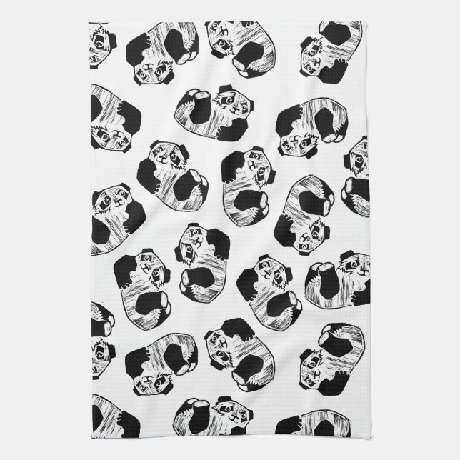 Panda Play Kitchen Towel 16 x 24 tum Kökshandduk (Vertikal)