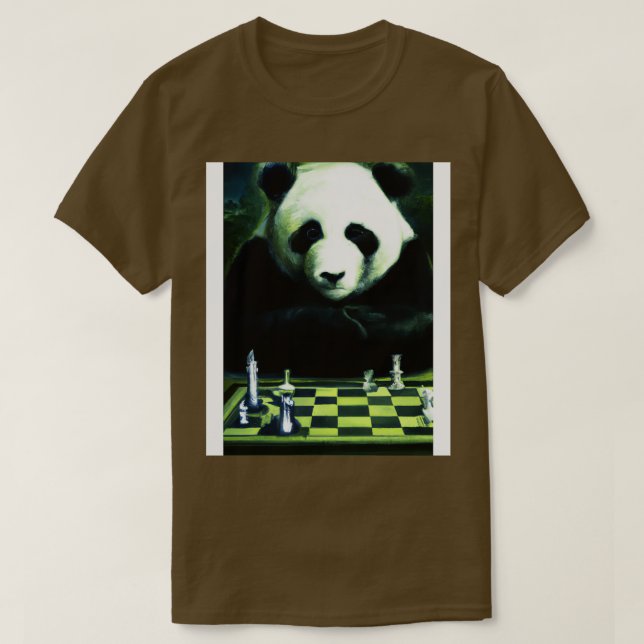 Panda Plays Chess 5 T Shirt (Design framsida)