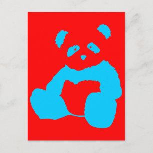 panda plommon vykort