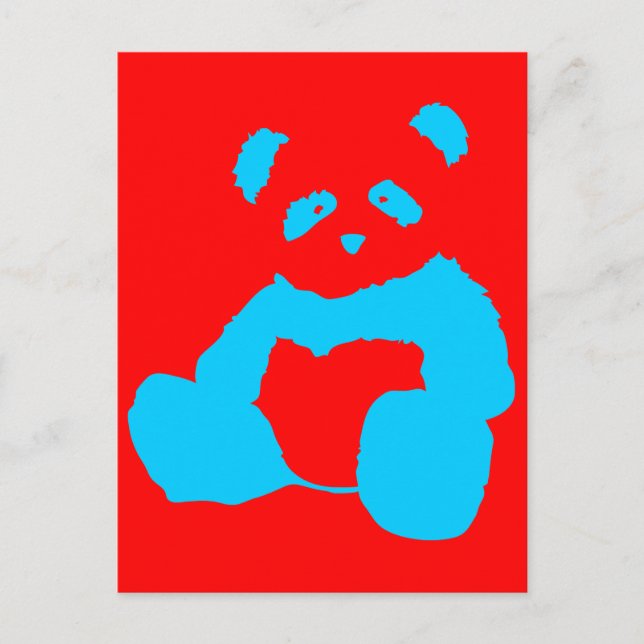 panda plommon vykort (Framsida)