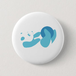 Panda Plouting (blått) Knapp