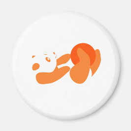 Panda Plouting (Orange) Magnet
