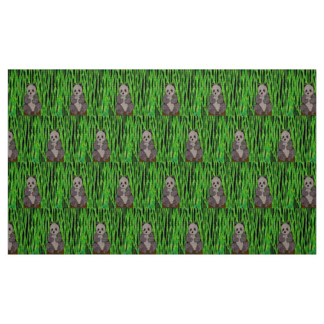 Panda - polyesterpoplin tyg (Fat Quarter)