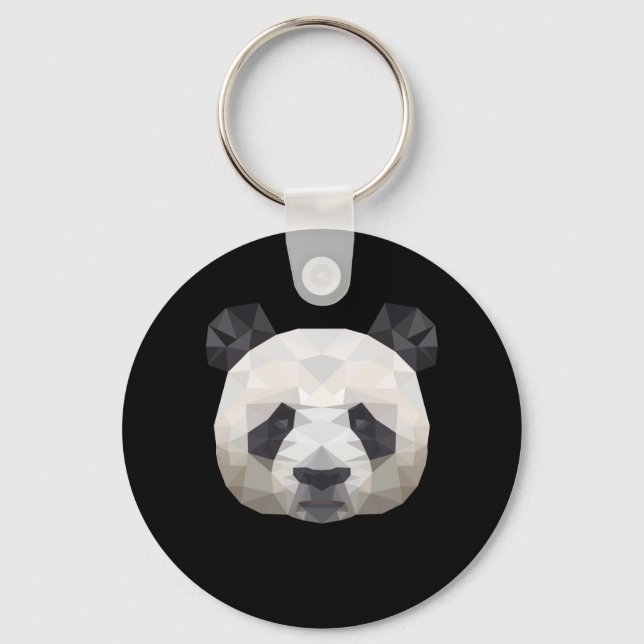 Panda Polygonal Nyckelring (Framsida)