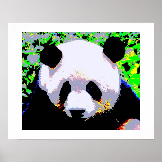 Panda Pop Art Affisch Print - Panda Affischer (Framsidan)
